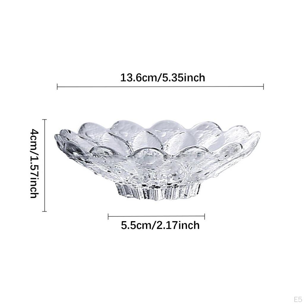 Flower Shape Snack Holder for Veggies and Desserts Glass Fruit Bowl