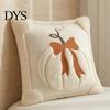 Retro Farmhouse Cushion Covers Pumpkin Cover, Plush Embroidered Bow Throw Pillow 18 Decorative Cover for Thanksgiving x Inch Soft Autumn Case