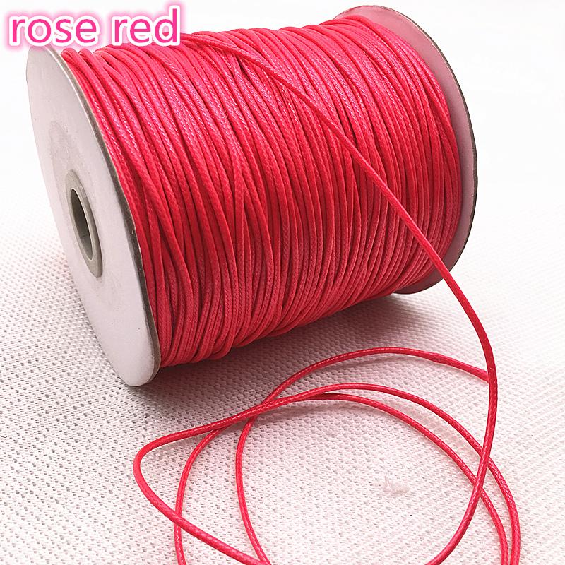 NEW 10 Meters 1mm 1.5mm Waxed Cotton Cord Waxed Thread Cord String Strap Necklace Rope Bead DIY Jewelry Making for Bracelet
