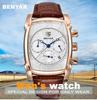 BENYAR 5113 Watch for Men Popular New Arrival Big Dial Leather Strap Western Hot Selling Square Shaped Business Man Wrist Watch