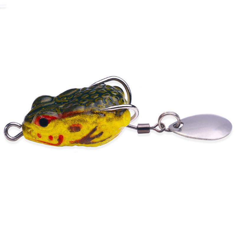 8PCS 2.5cm-3.4gNew model of frog lure, shiny lure, soft frog lure, micro-frog lure, toad-shaped fishing lure