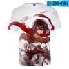Pánské 3D barevně potištěné tričko s krátkým rukávem se streetovou módou Around The Giant In Summer Anime Attack T-Shirts