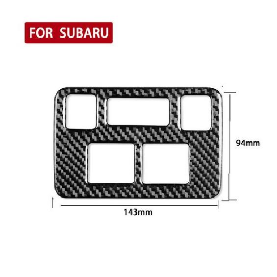 Real Carbon Fiber Head Light Switch Cover Trim For Subaru WRX 2015-