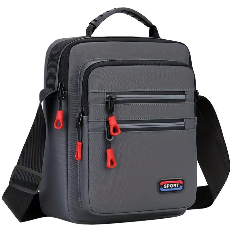 Classic Multi‑pocket Sport Shoulder Bag Durable Water‑resistant Nylon Crossbody Handbag for Men Everyday Casual Wear