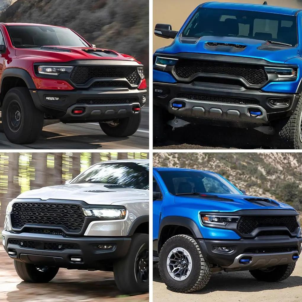 2 st Bil Framre Bogserkrokar Skydd Dragkroksskydd för Dodge RAM 1500 2019-2025 Bil Bogserkrokar Skydd