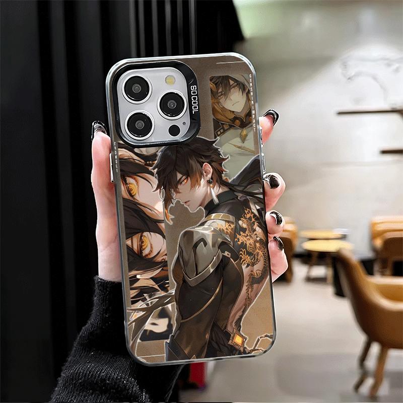 Genshin Impact Zhongli Shockproof Phone Case for iPhone 17 Air 16 16E 15 Pro Max 14 Plus 13 Mini 12 Back Cover Anti Fall Fundas