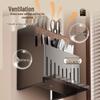 YouShu Walnut Suction Cup Kitchen Knife & Utensil Holder