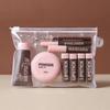 Hivi Cosmetic Gift Set: 9-Piece Makeup Kit with Lipstick, BB Cream, Powder, Mascara, Eyeliner, and Brow Pencil V107A.