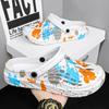 Fashion Big Size 49 Summer Men Slippers Fashion Thick Bottom Hole Shoes EVA Slippers Anti Slip Baotou Slippers Outdoor Beach Female Gard