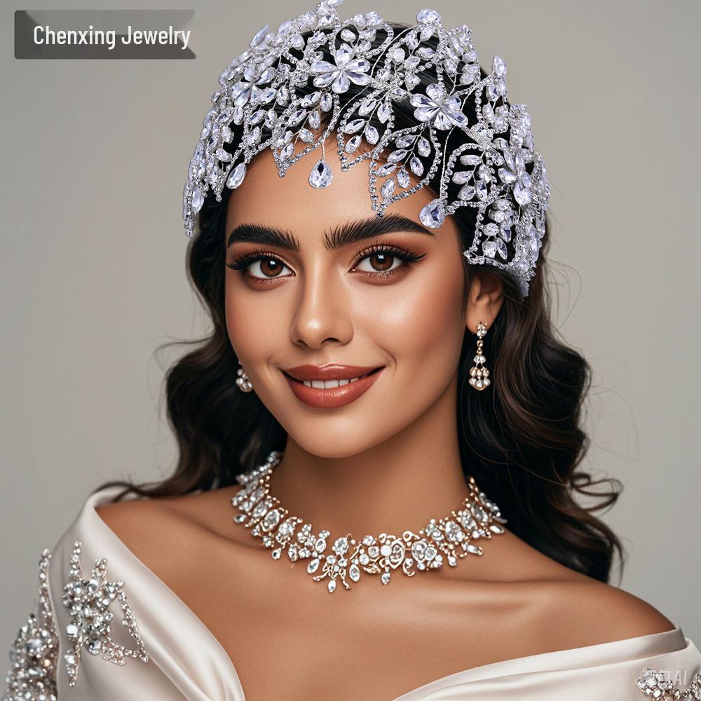 Chenxing CX426 Handmade Baroque Rhinestone Bridal Headband