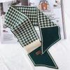 Women's Houndstooth Double-Sided Scarf Set - Thickened, Versatile, Autumn/Winter Neck Warmer
