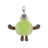 Apricot Lamb Tennis Cute Soft Keychain Plush Toy, Perfect for Boys and Girls, Fits Kids Backpacks and Purses, 8cm