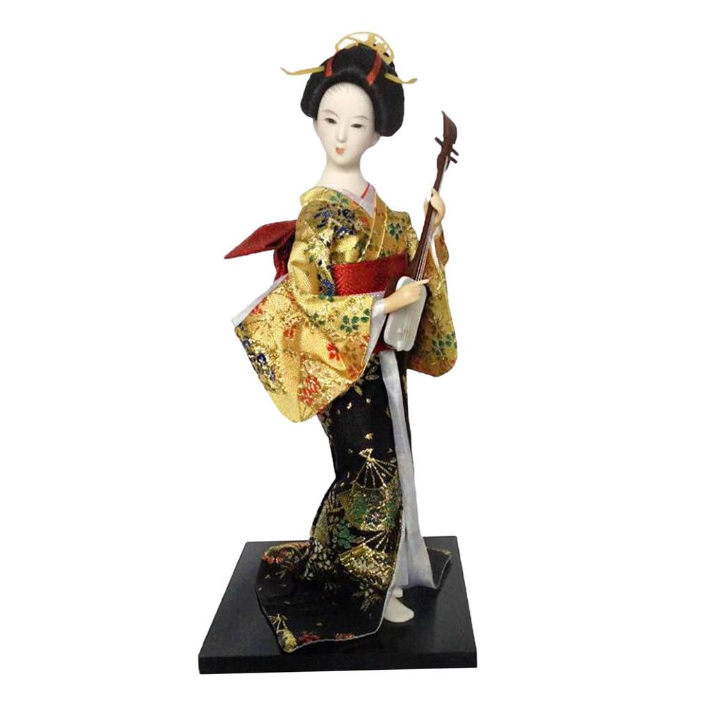 12 İnç Japon Geyşa Kimono Bebek 30cm Asyalı Kimono Bebek Koleksiyonluk Figür Dekorasyon Hediye