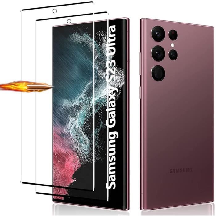 Verre Trempé - BOOLING - Samsung Galaxy S23 Ultra - Protection Intégrale - Résistant aux Rayures - 2 Pièces