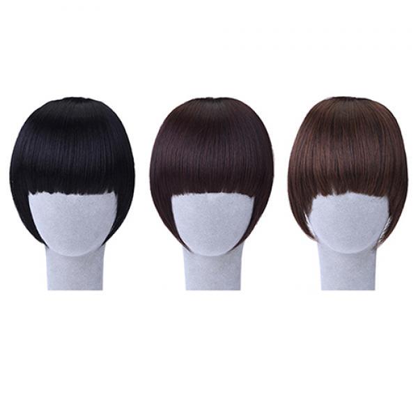 Pretty Girl's Clip On/In Neat Bang Straight Fake Fringe For Bob Hair Style KTB