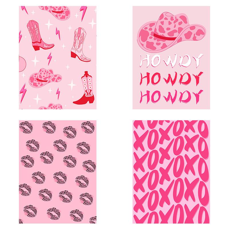 Pink Abstract Wall Art Canvas Poster Living Room Bedroom Core Decorative Painting