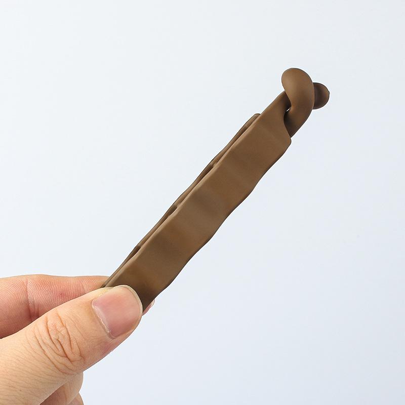 Frosted Ponytail Clip Jelly Color Hair Clip Women Acrylic Wave Banana Clip Hairpin Ponytail Twist Clip Style Headwear