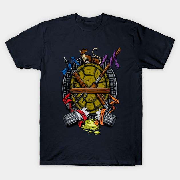 

Men Black Print T-shirt Turtle Family Crest No-Cut Transfer Paper Print Cotton Tshirt 3XL тёмно-синий