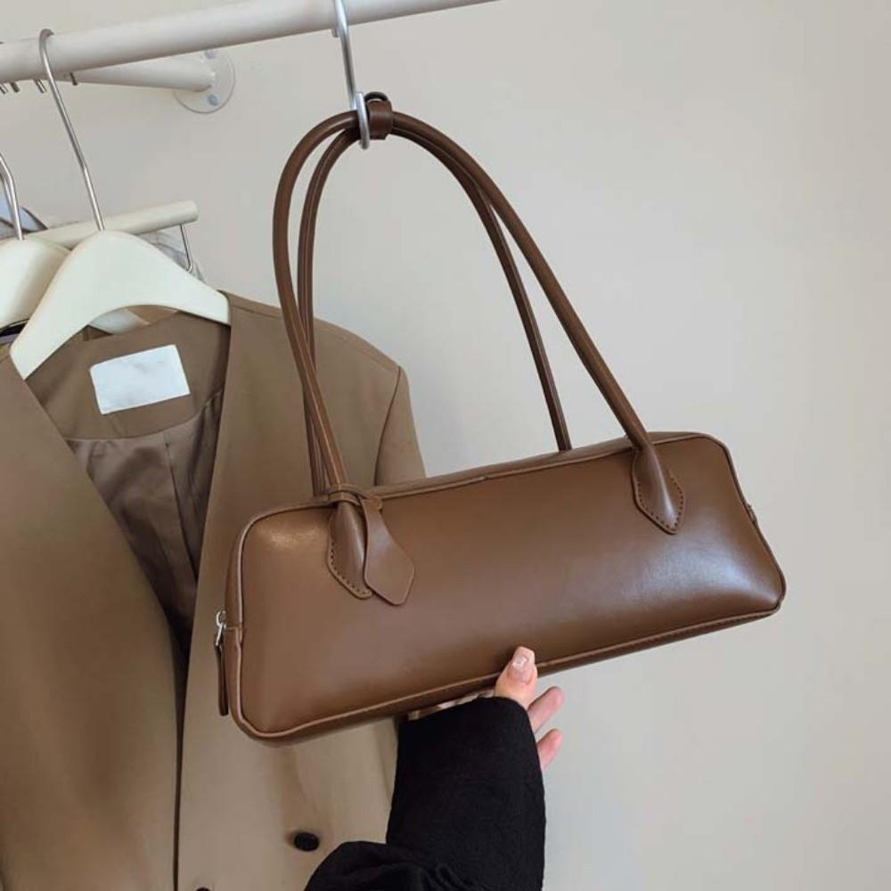 Korean Style PU Shoulder Bag Large Capacity Texture Underarm Bags French Stick Handbag  Winter