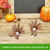 Metal Turkey Tealight Candlestick Thanksgiving Decoration