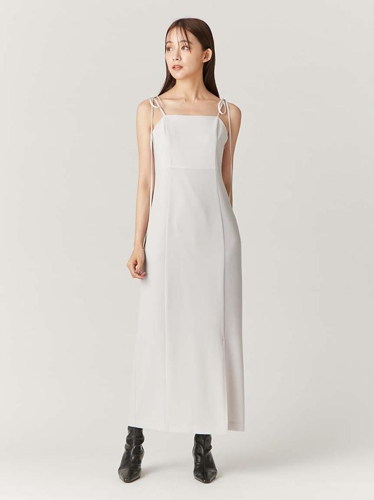 Back-open I-line Cami Dress FWFO251011LGRY1