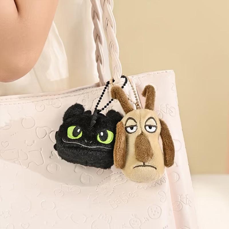 Universal Studios "How to Train Your Dragon" Toothless Plush Keychain - Night Fury Toy Ornament Pillow