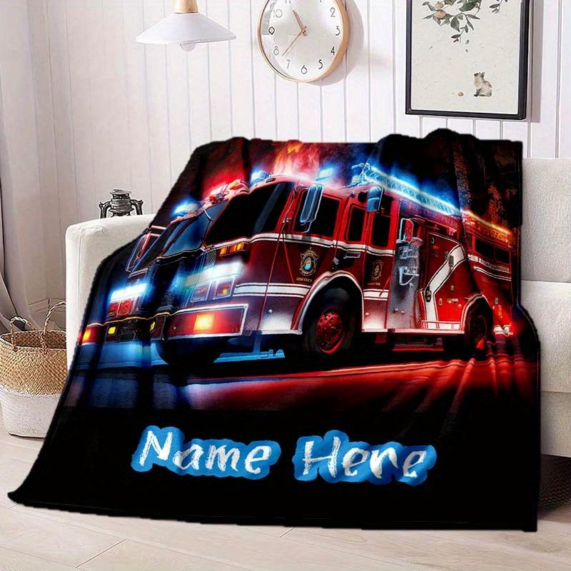 Firefighter Customize Your Name Blanket Warm Comfortable And Soft Blankets Are Suitable For Home Lunch Break Blanket Office Sofa Sofa Gift To