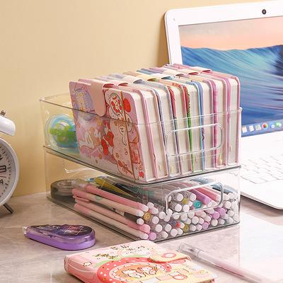 1 Stück Transparente Aufbewahrungsbox Aufbewahrungstisch Kunststoffbehälter Schubladenaufbewahrung Schreibwaren- und Make-up-Aufbewahrungsbox