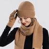 Winter Unisex Hat Knitted Thick Stretchy Piled Hat Solid Color Ear Warm Daily Wear Cap Outdoor Skiing Skating Headwea