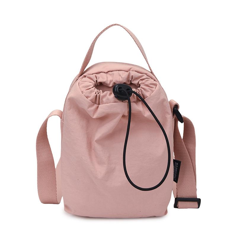 Новая нейлоновая легкая маленькая сумка-сумка на шнурке, большая вместимость, повседневная наплечная сумка-мессенджер розовый