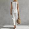 2026 European and American cross-border summer Amazon's new casual women's sleeveless V-neck top set