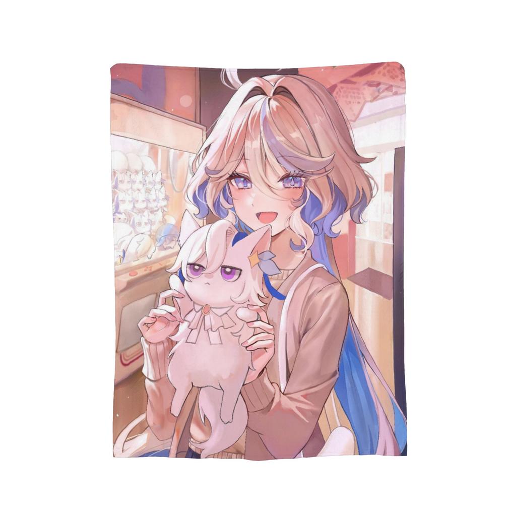 Furina Genshin Impact Blankets Fleece Summer  Portable Soft Throw Blanket for Home Outdoor Quilt