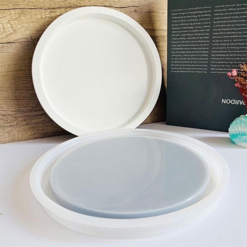 Tray Molds Silicone Mould Round Beads Tray Castings Moulds Resin Molds Handmade Storage Plate Molds for Craft Making