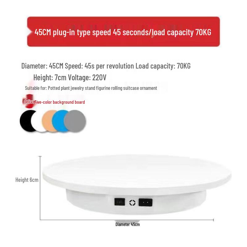 Automatic Rotating Display Stand with Remote for Photography and Live Streaming