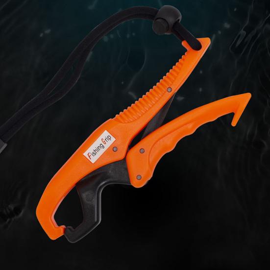 2Pcs Floating Fish Lip Gripper Set Ergonomic Handle Safety Locking Mechanism Non-Puncture Fish Control Pliers Tools with Lanyard