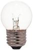 7W Clear Mini Ball Bulbs, G40 BaseE26 Clear Transparent (25-Pack)