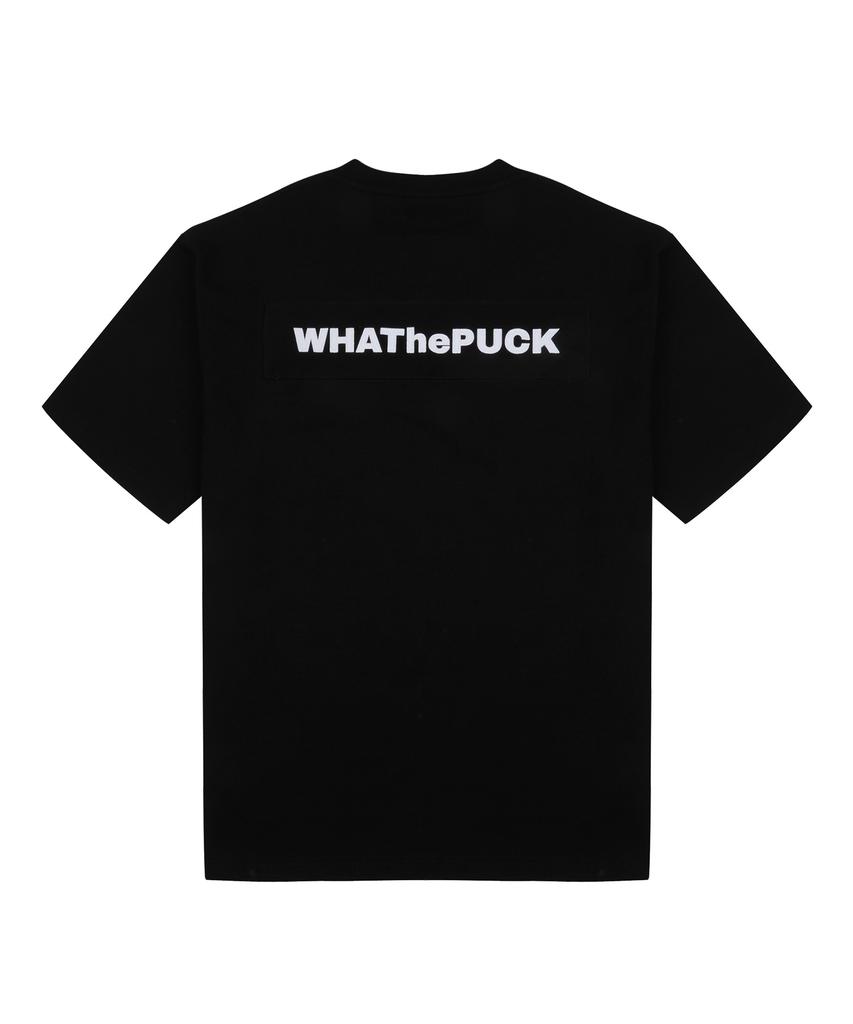 WHATHEPUCK W Logo Embroidered Patch T-Shirt Black