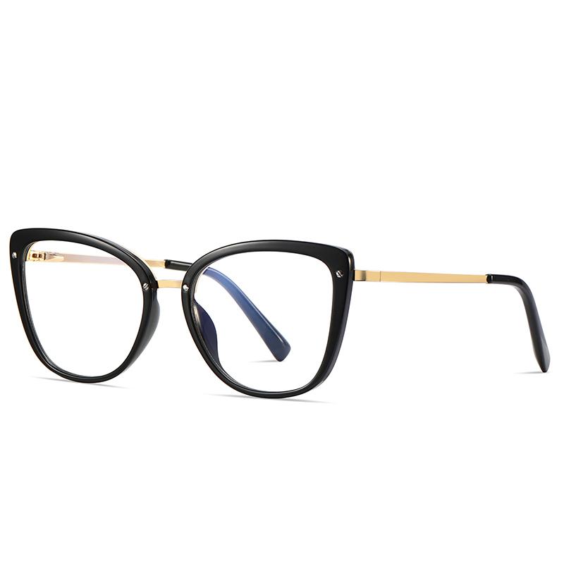 Transparent Blue Frame Cat Eye Myopia Glasses Women Anti Blue Rays Student Prescription Spectacles Diopter 0 -0.5 -0.75 To -6.0