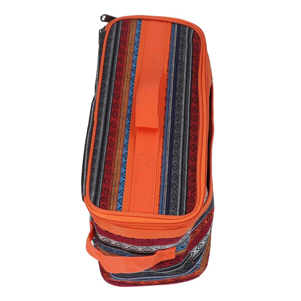 Camping Utensils Storage Bag Large Capacity Detachable Double   National   Tableware Bag with Handle for Outdoor