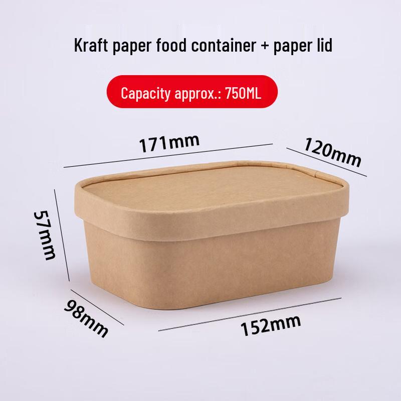 Einweg Mikrowellengeeignete Kraftpapier Lebensmittelbehälter