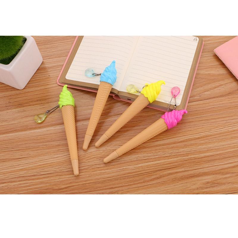 Gel Pen Novelty Cute Novel Ice Cream Funny School Gel Pen Kawaii Ballpoint Item Girl Stationery Student Kids Prize Gift