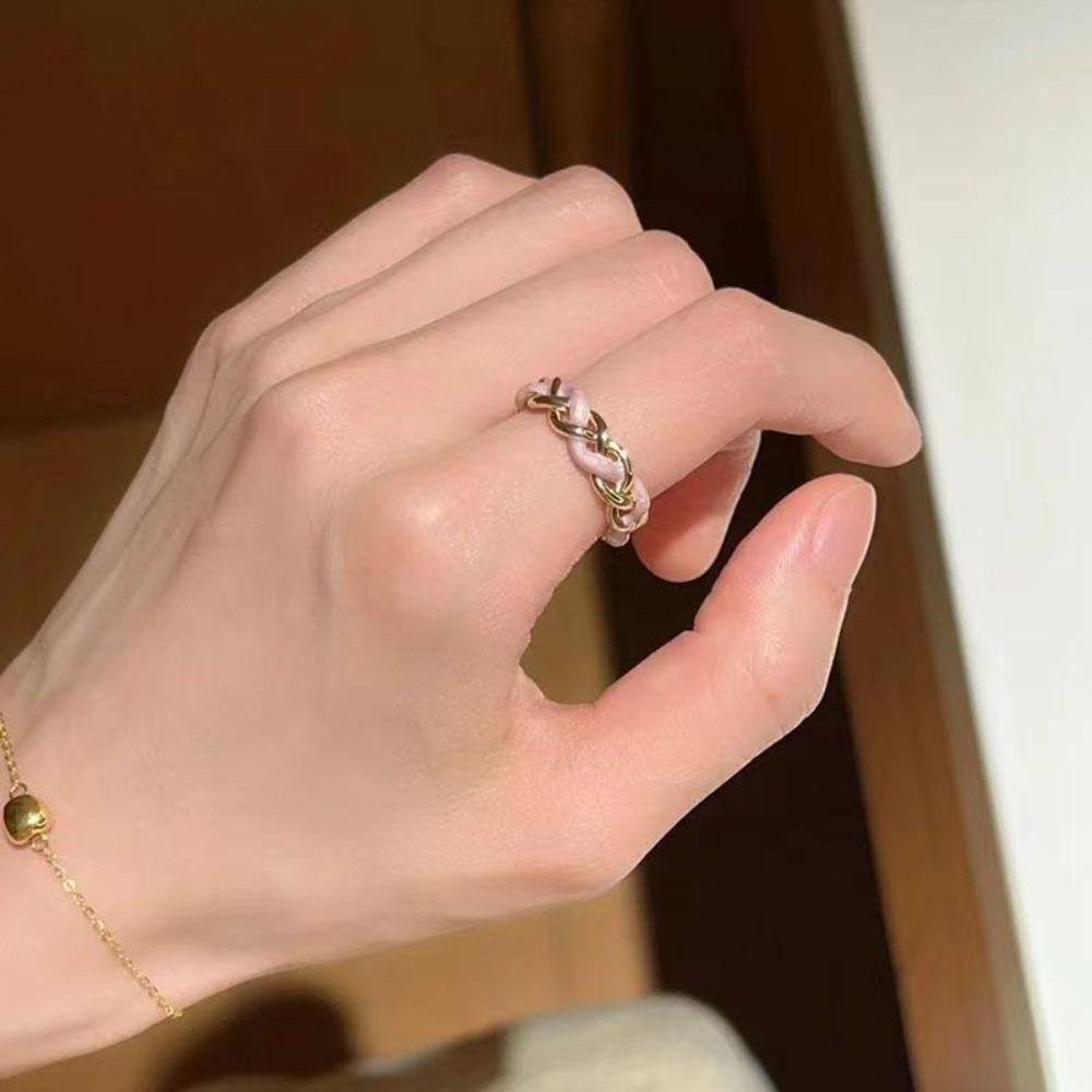 Popular Women's Ring Gold Brushed Double-layer Cross Star Ring Women's Niche Design Exquisite Retro Index Finger Ring 2026 New Explosion