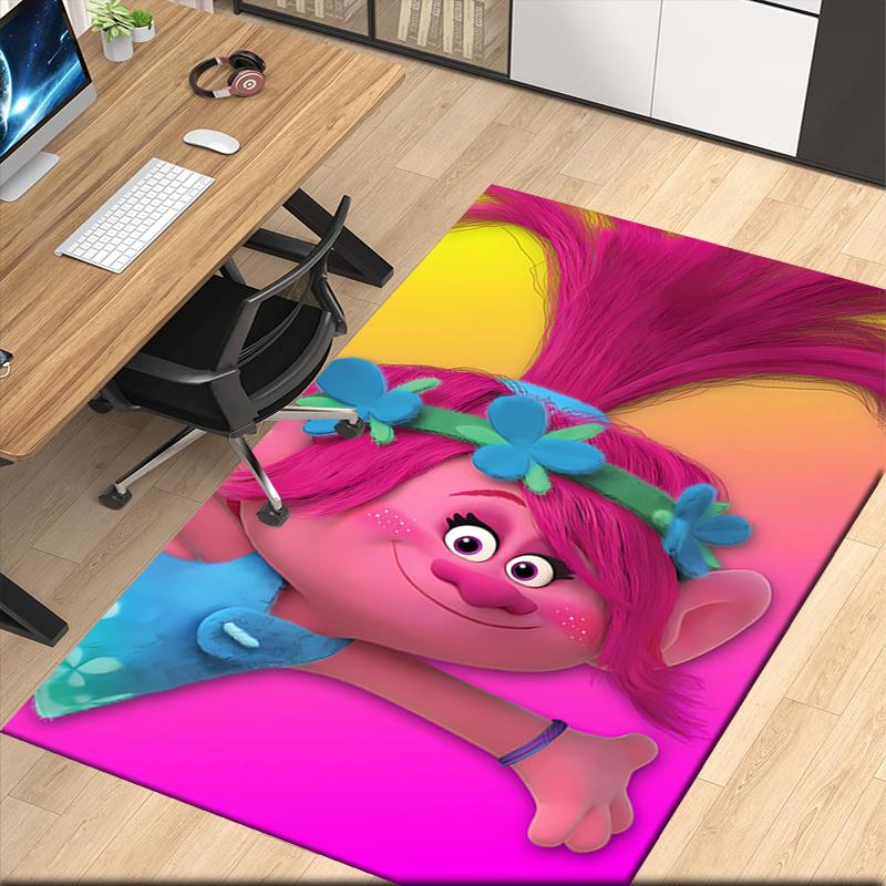Trolls Printed Carpet, for Office Chair Living Room Bedroom Kitchen Room Decor Gifts.