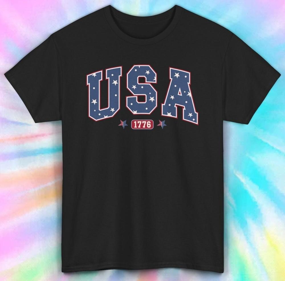 USA 1776 T-Shirt | Patriotic American Flag Tee S-5XL | Independence Day Shirt Unisex T-Shirt S