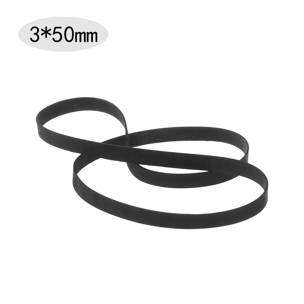 45-120MM Replacement Turntable Belt Rubber Flat Drive Belt for Record Player DVD CD-ROM Repeater 3mm Wide Belt