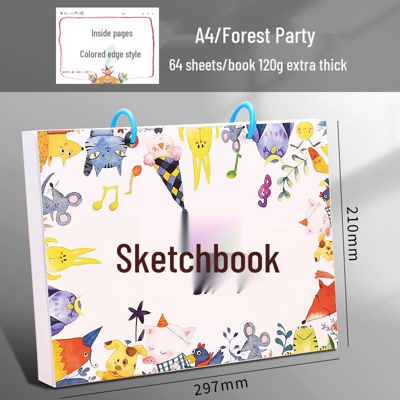 Jerry A4 Loose-Leaf Children's Drawing Book - Thick, Large Doodle & Picture Book for Kindergarten