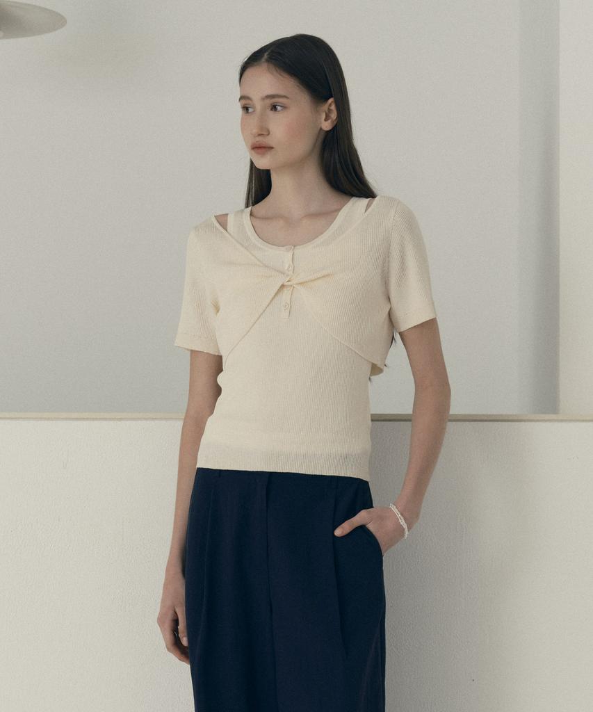 JUCYJUDY Linen Twist Two-In-One Knit J1Kt322B