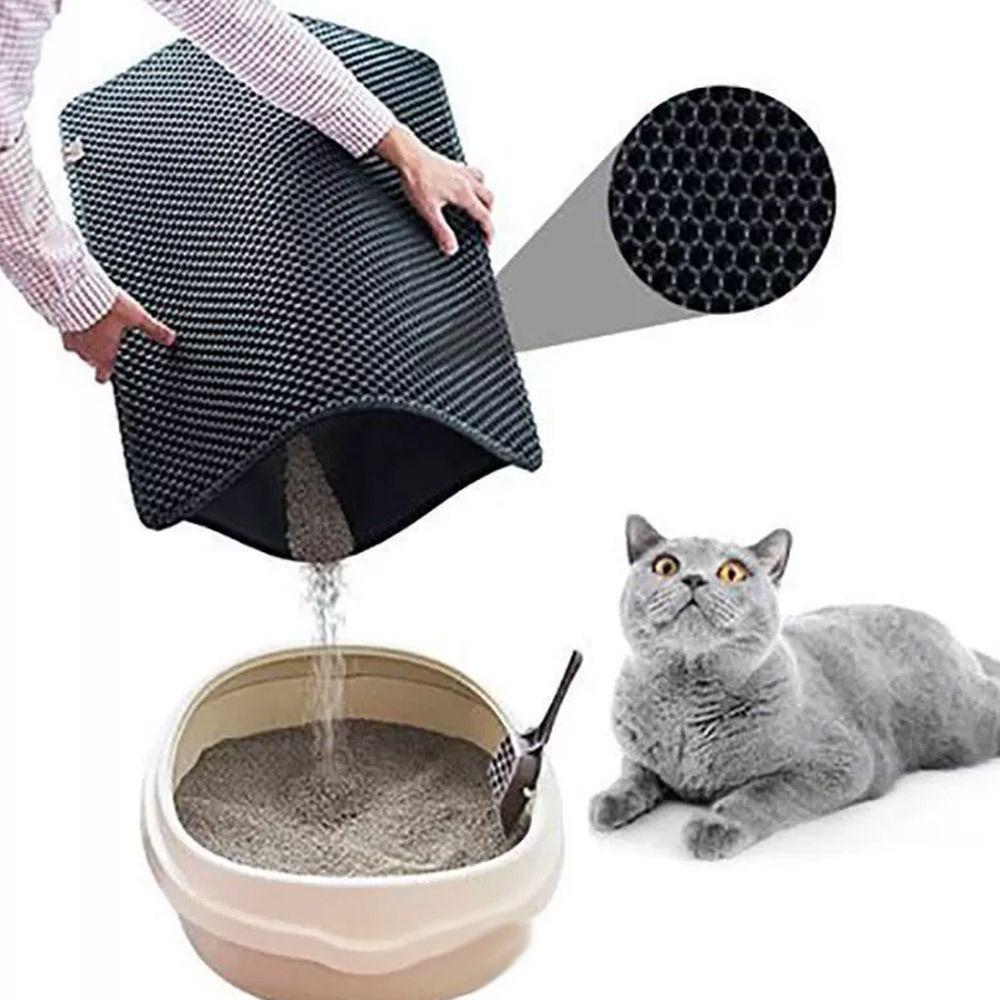 EVA Double Layer Cat Litter Pad Non-slip Easy Cleaning Kitten Dog Mat Waterproof Pet Litter Box Mat Pet Accessories