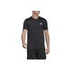 Adidas Logo Print Sports Fitness Short Sleeve T-Shirt Men Tops Black HT9052