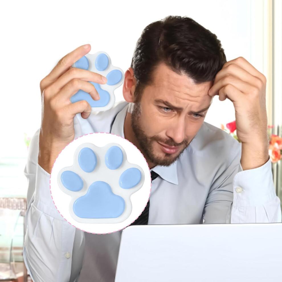 Squishy Cat Paws Squishy Toy 14x14 Cm Sky Blue Stress Relief Squeeze Toy Soft Cat Paw for Kids and Adults